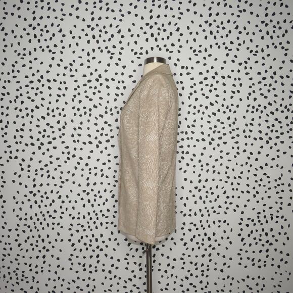 Finders Keepers Neutral Tan Snakeskin Print Olivia Single Button Blazer - Picture 5 of 11